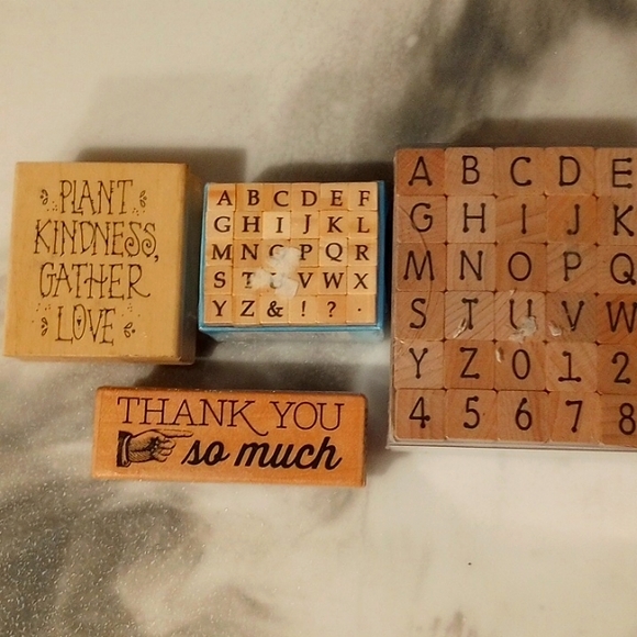 JoAnn Fabrics Office Joann Wooden Alphabet Stamps Set Poshmark